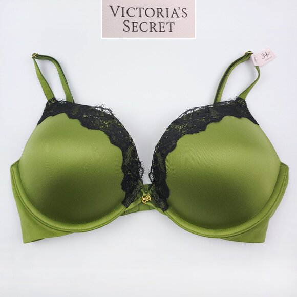 Victoria's Secret 34C Bra Bombshell Plunge Push Up Lace Lingerie NWT - Picture 1 of 12